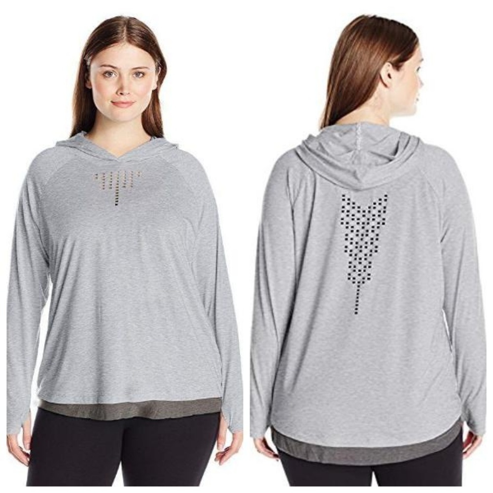 Nanette‎ Lepore Plus Hooded Top Active Hoodie 1X
